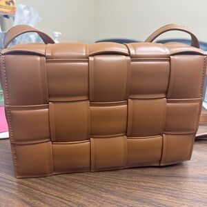 *inspired* Bottega Woven Tan Leather Handbag